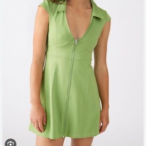 Urban Outfitters Amal Zip Up Mini Dress